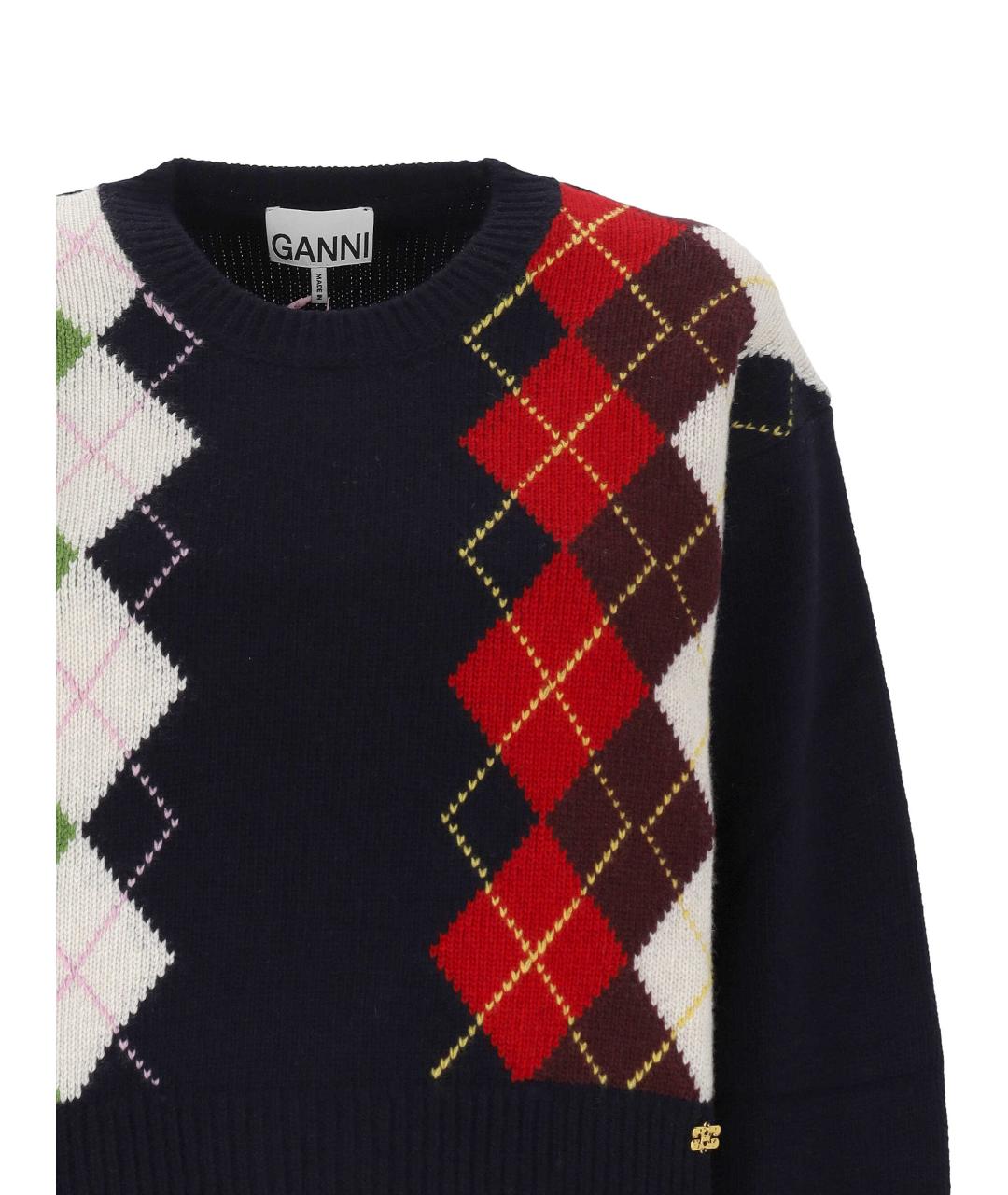 GANNI Мульти шерстяной джемпер / свитер, фото 2