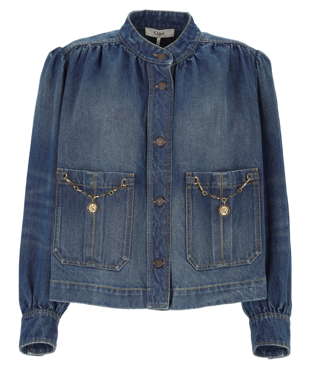 CHLOE Синяя хлопковая куртка, фото 1