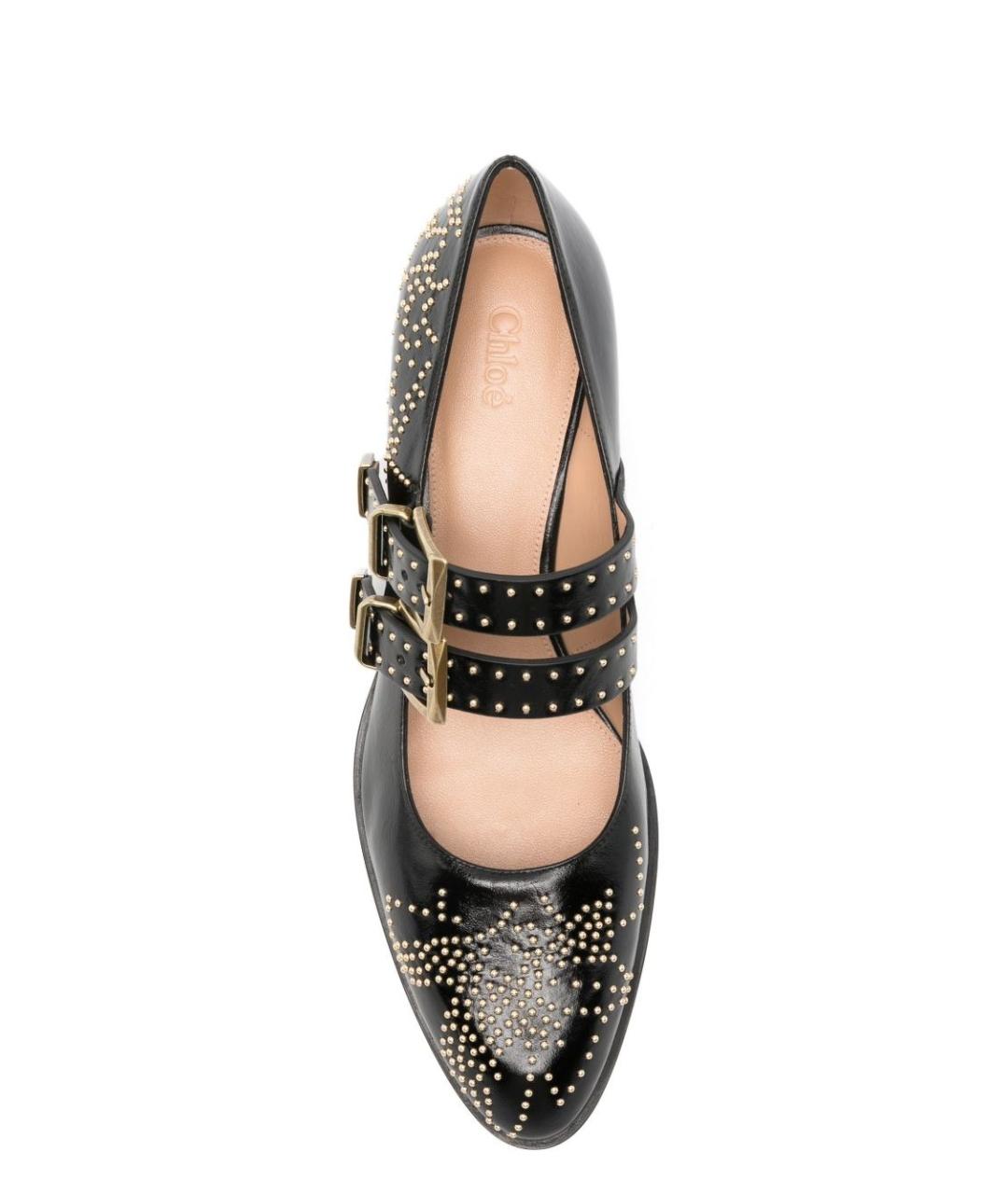 CHLOE Черные кожаные туфли, фото 4
