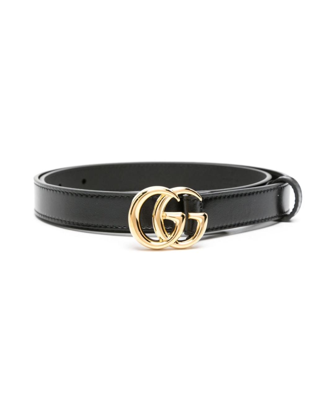 GUCCI Черный кожаный ремень, фото 1