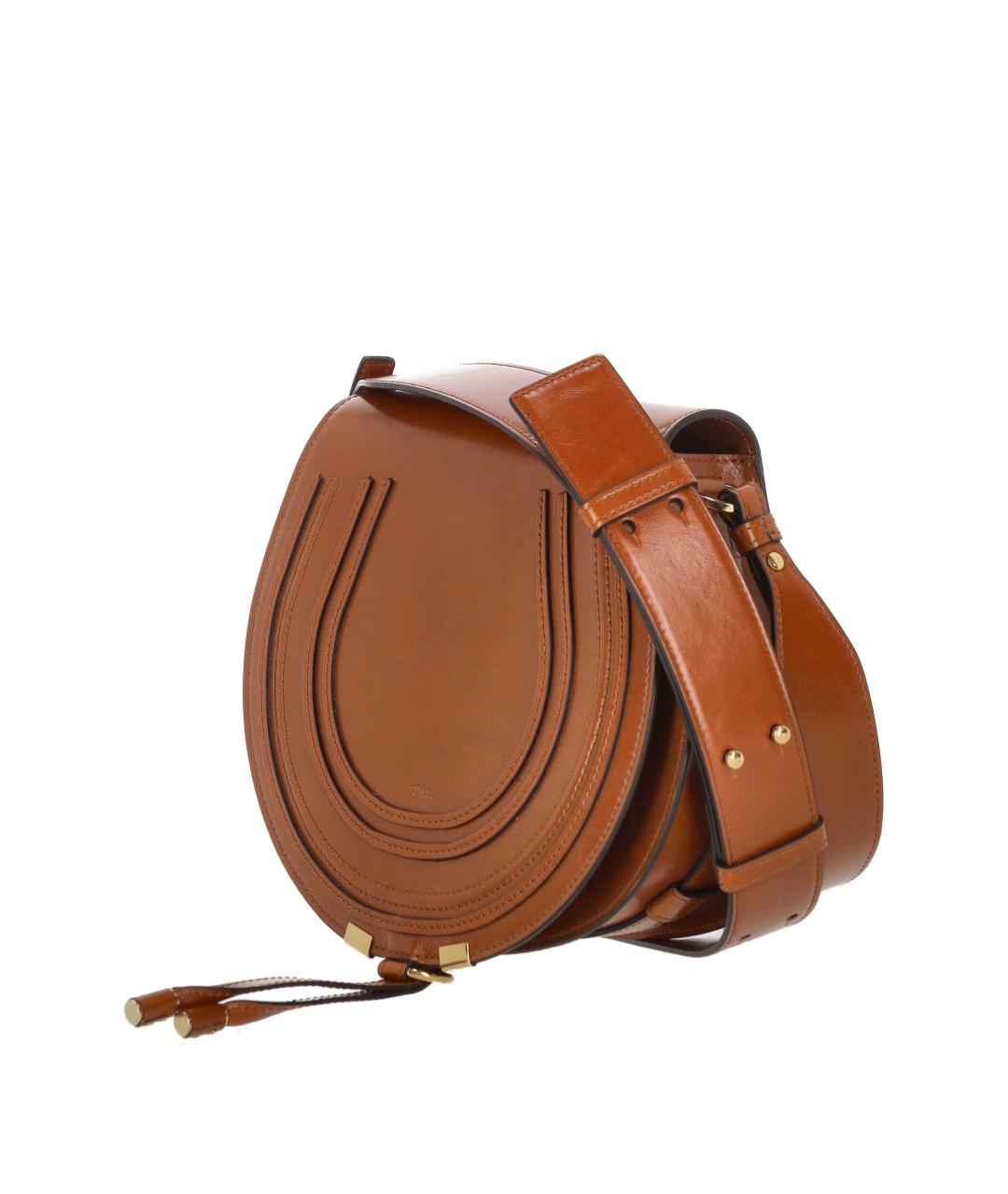 CHLOE Коричневая кожаная сумка через плечо, фото 2