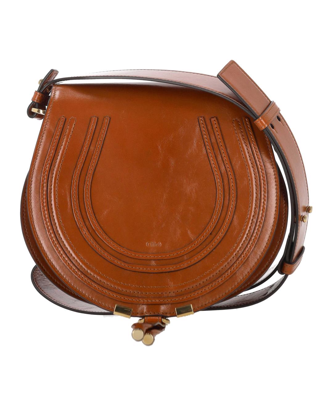 CHLOE Коричневая кожаная сумка через плечо, фото 1