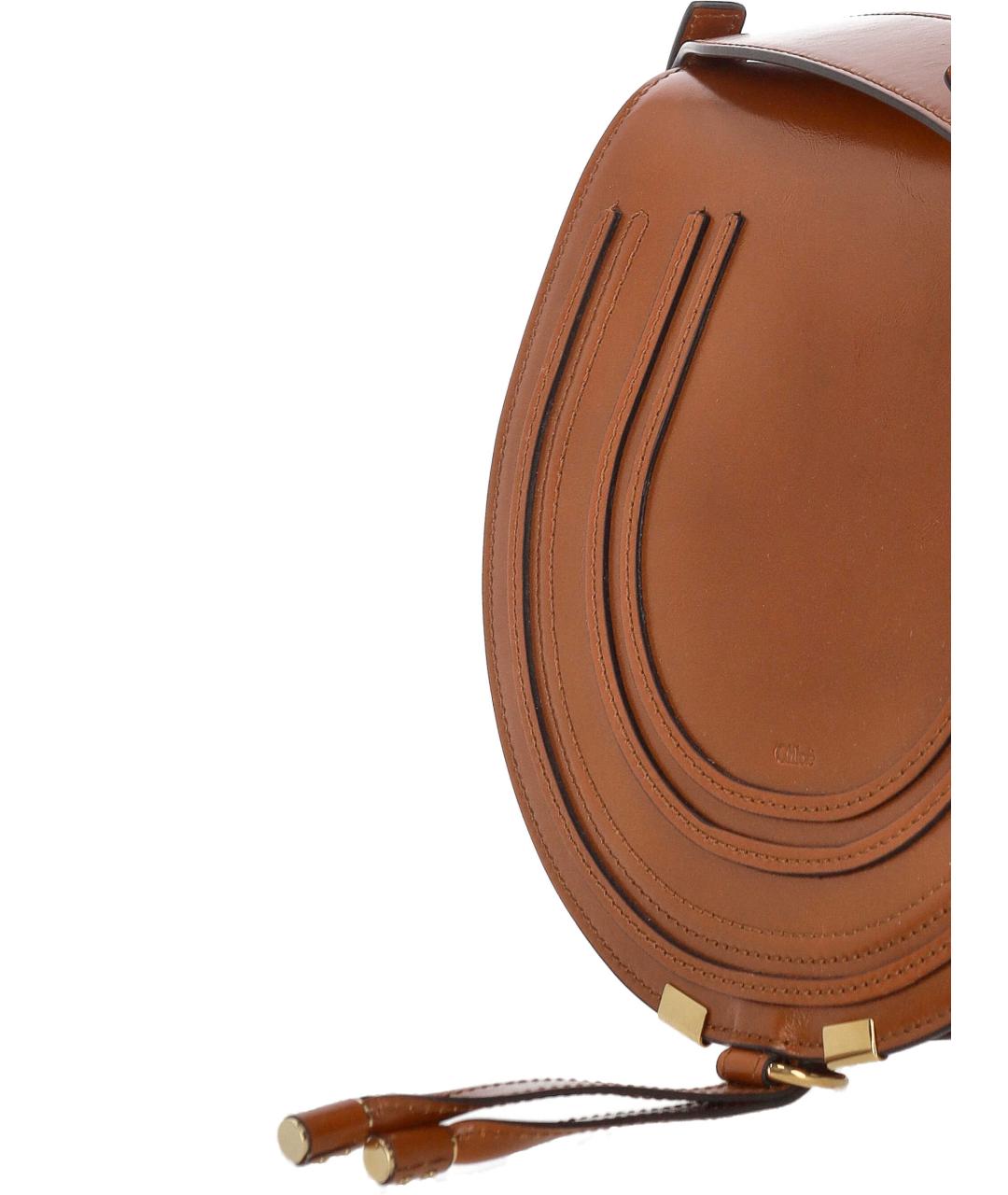CHLOE Коричневая кожаная сумка через плечо, фото 4
