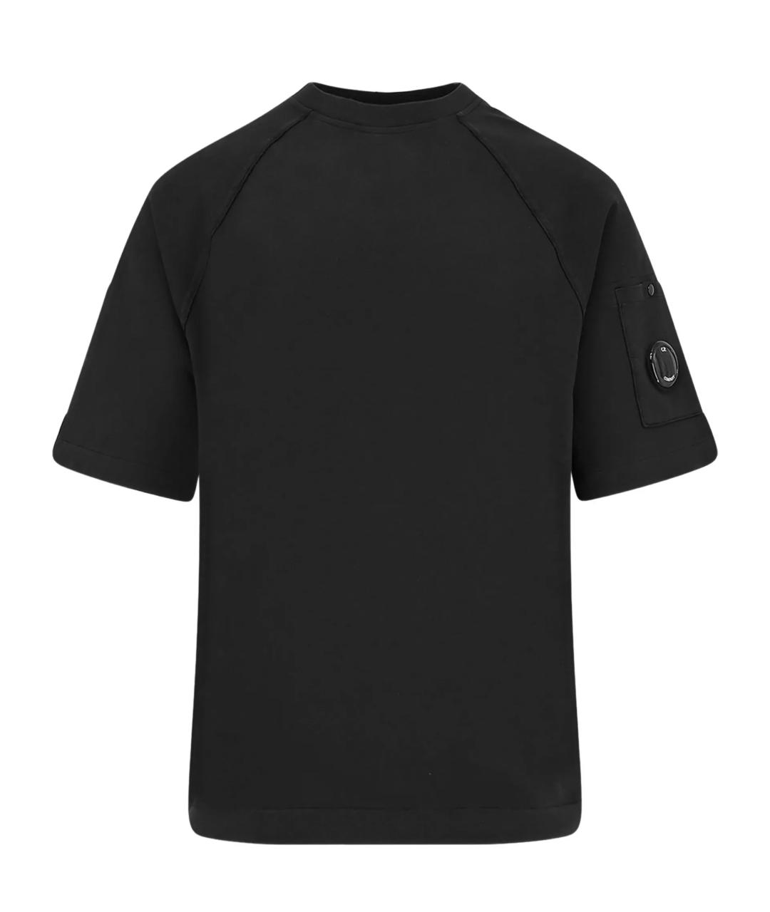 CP COMPANY Черная хлопковая футболка, фото 1