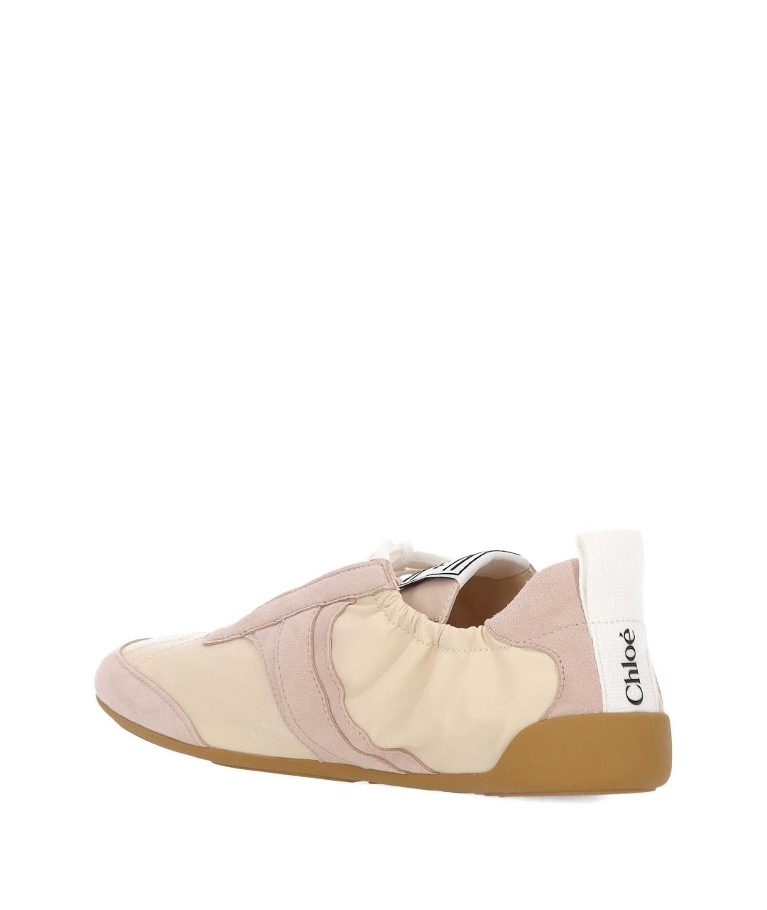 CHLOE Бежевые текстильные кроссовки, фото 3