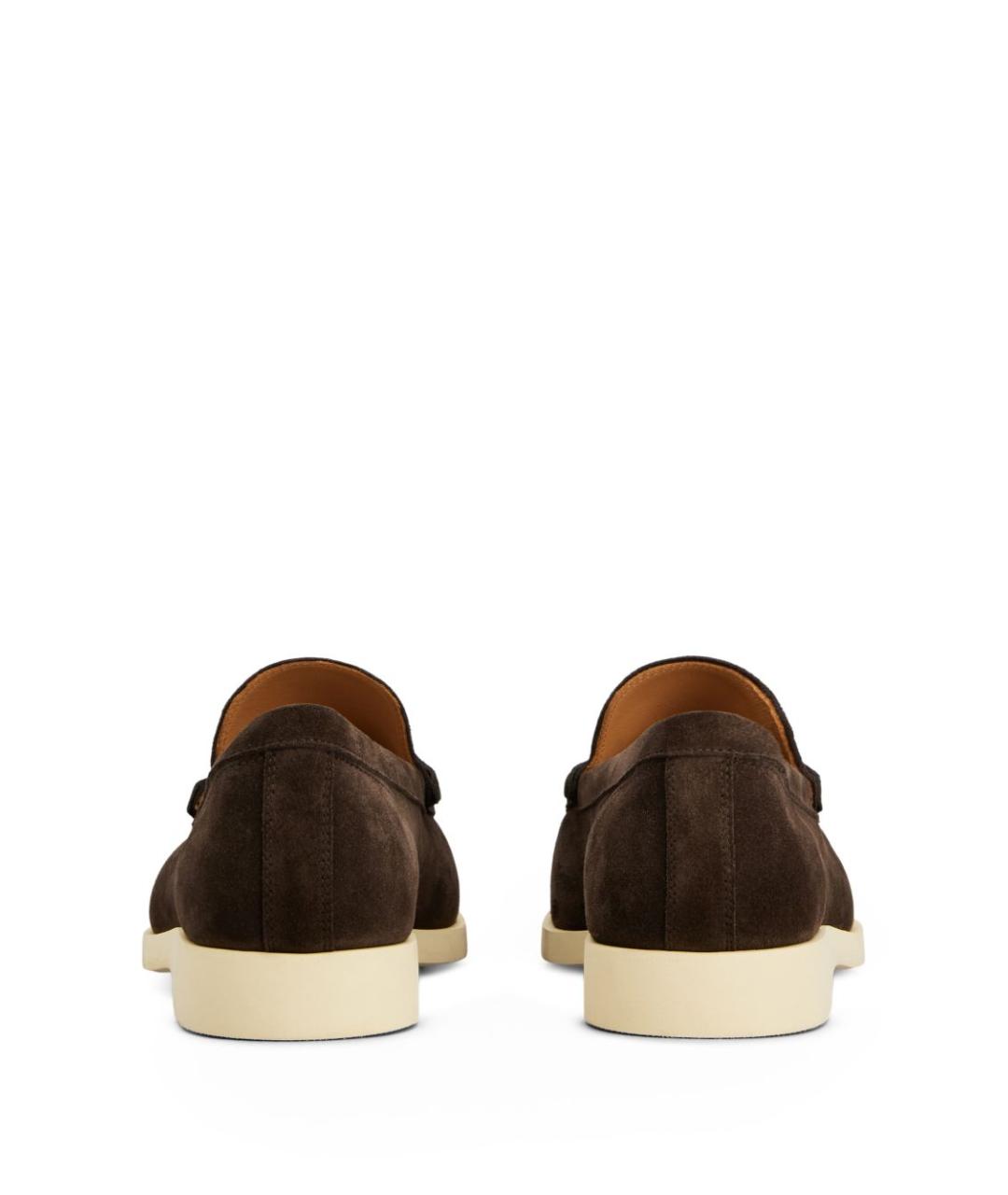 TOD'S Коричневые замшевые лоферы, фото 4