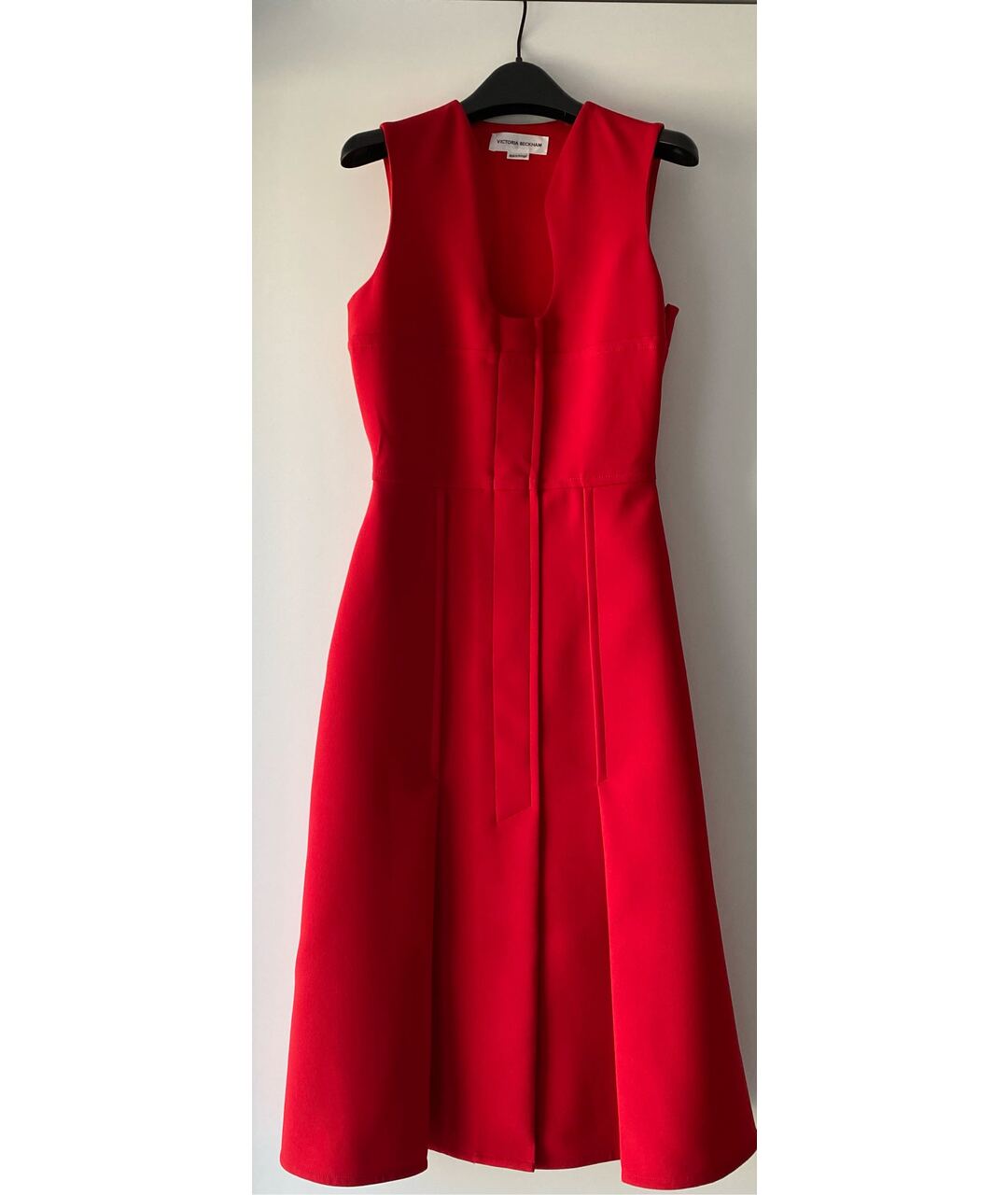 VICTORIA BECKHAM Красное ацетатное коктейльное платье, фото 6