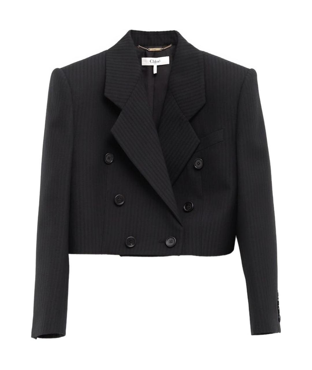 CHLOE Черный шерстяной жакет/пиджак, фото 1