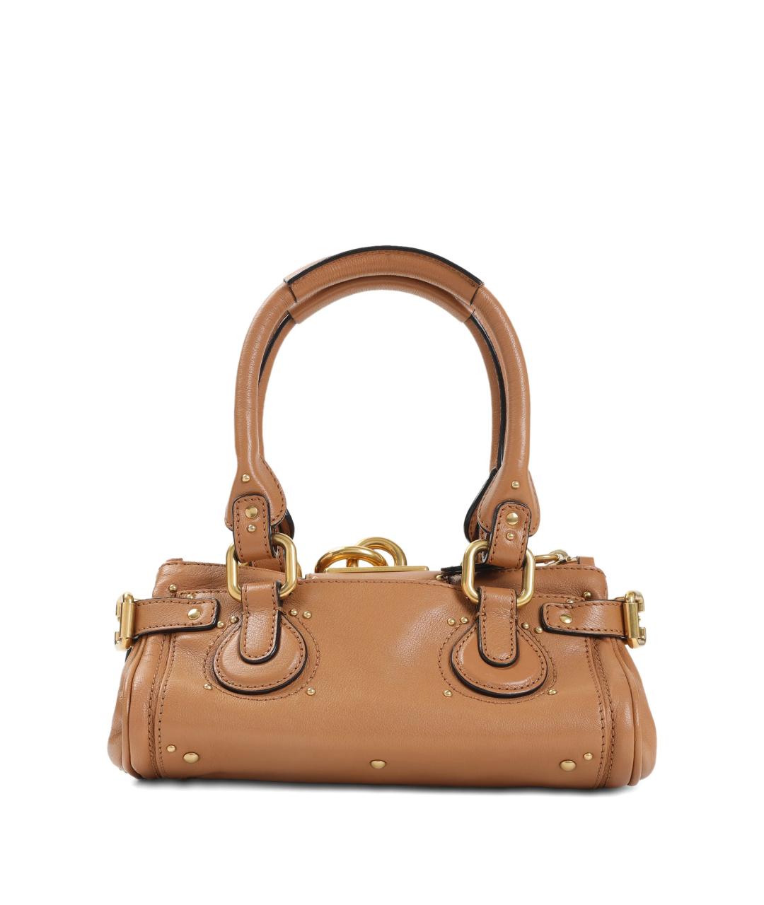 CHLOE Коричневая бархатная сумка с короткими ручками, фото 2