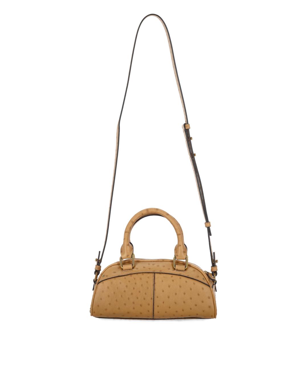 CHLOE Бежевая кожаная сумка с короткими ручками, фото 3