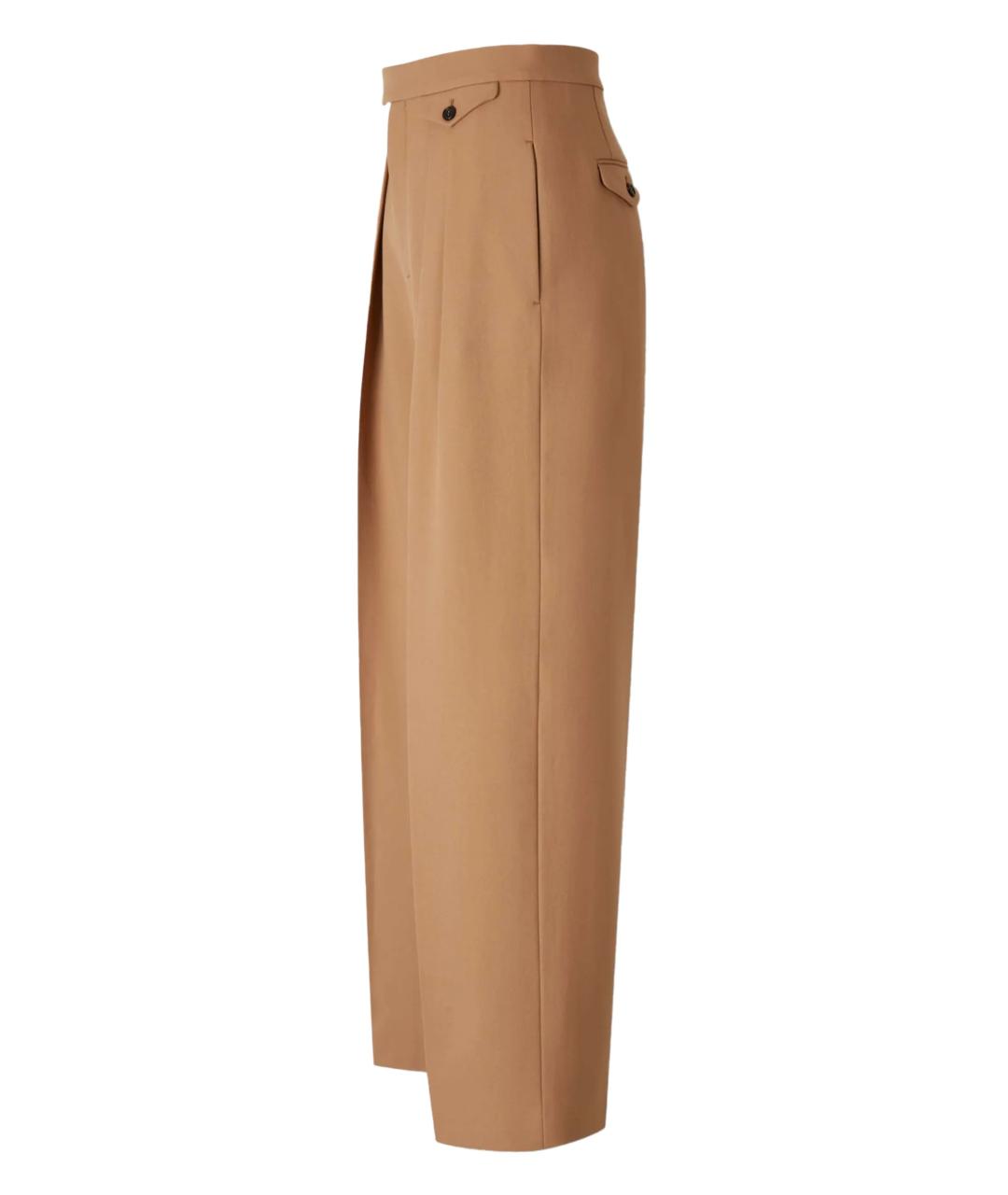 CHLOE Коричневые шерстяные прямые брюки, фото 3