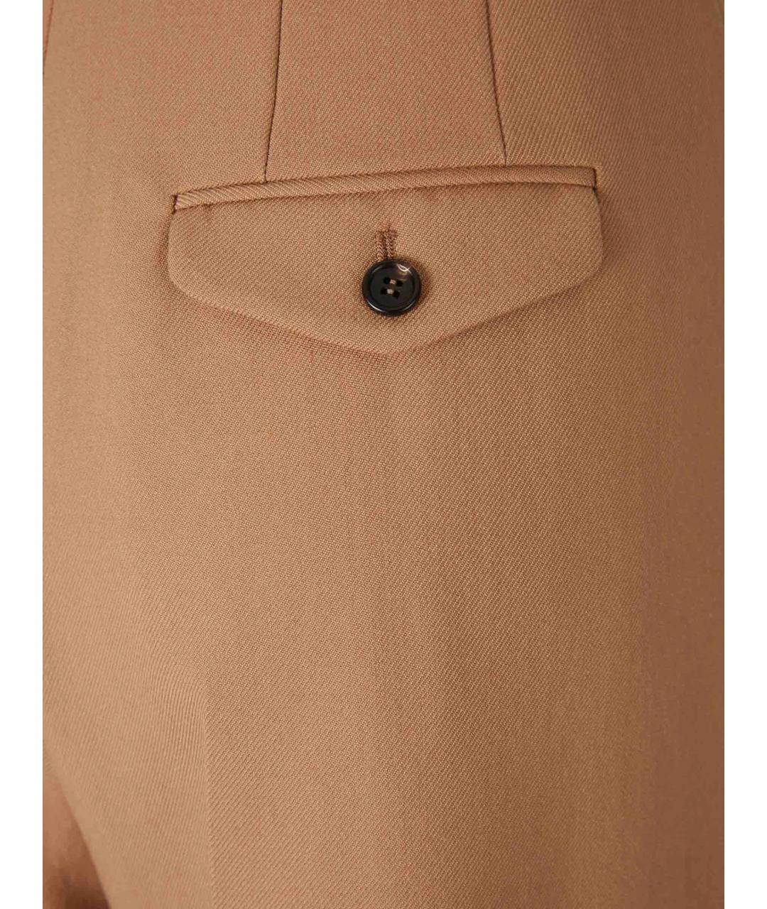 CHLOE Коричневые шерстяные прямые брюки, фото 5