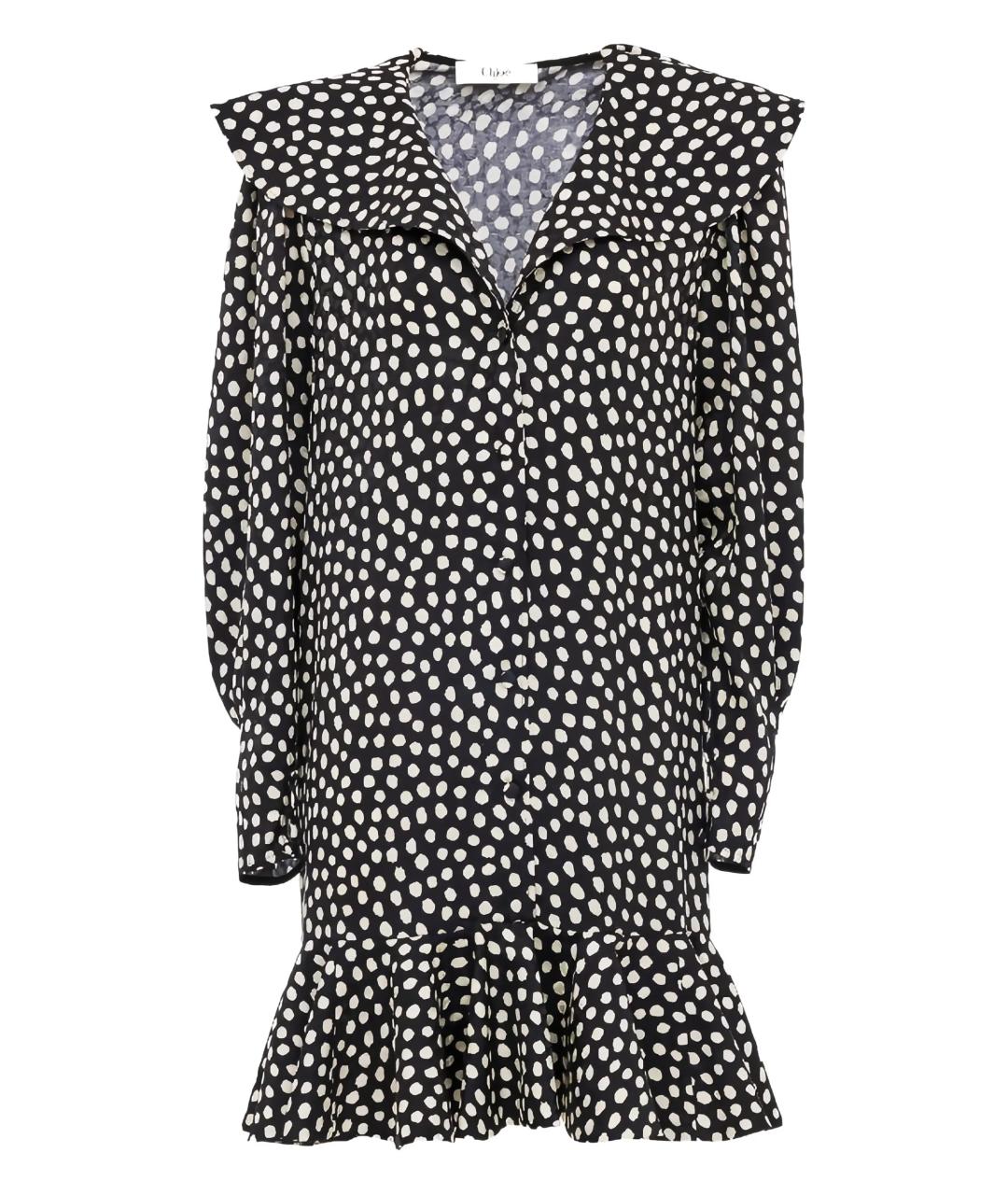 CHLOE Черное шелковое платье, фото 1