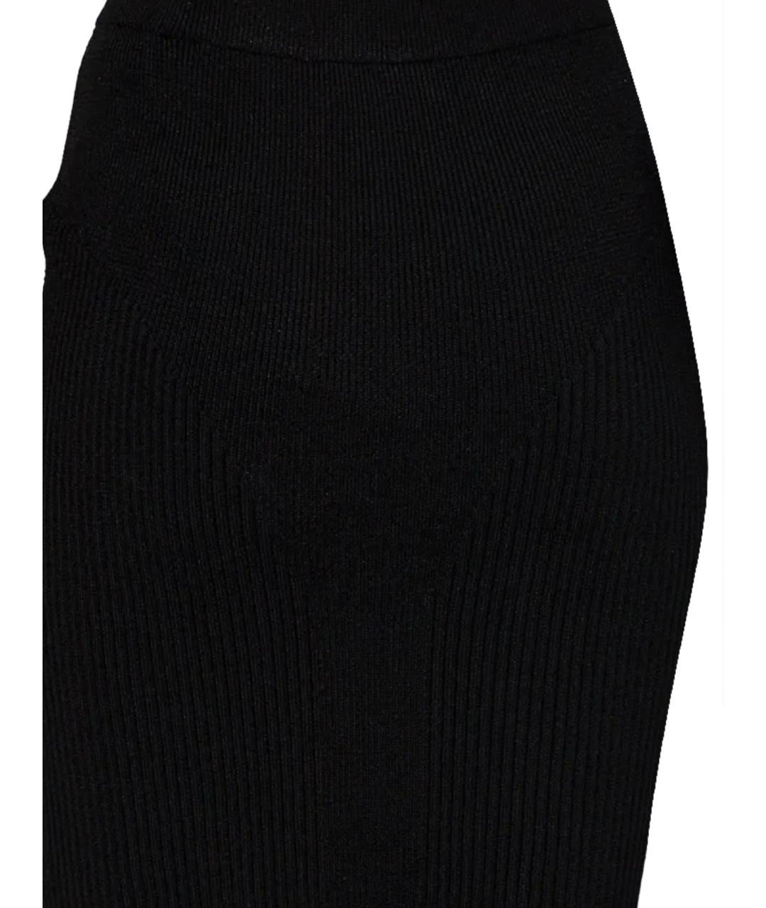 BALMAIN Черная вискозная юбка миди, фото 3