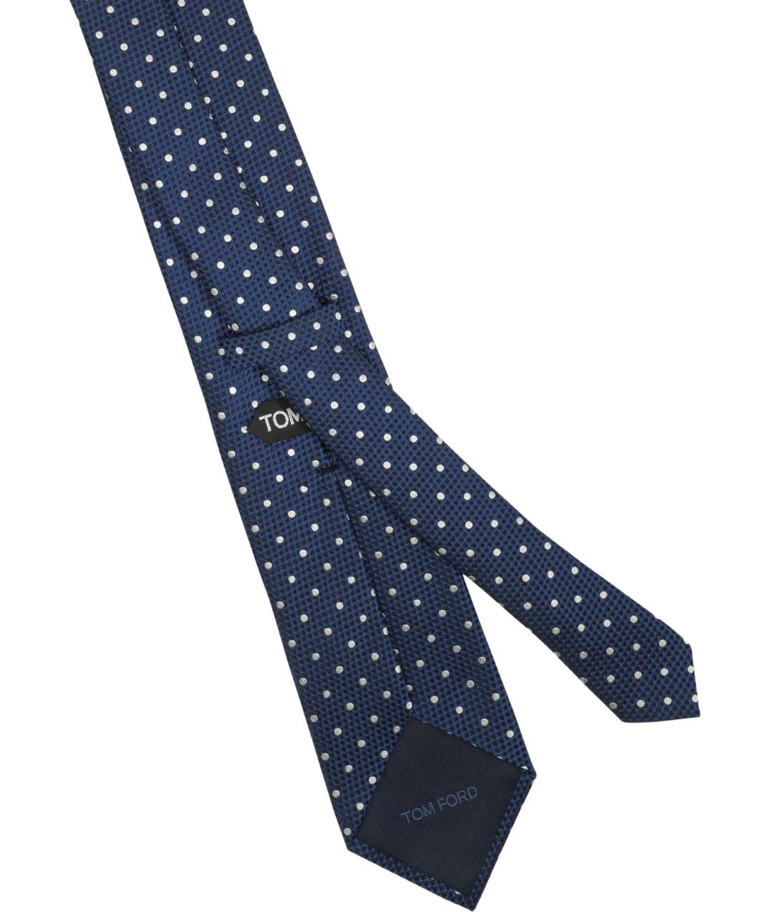 TOM FORD Синий шелковый галстук, фото 2