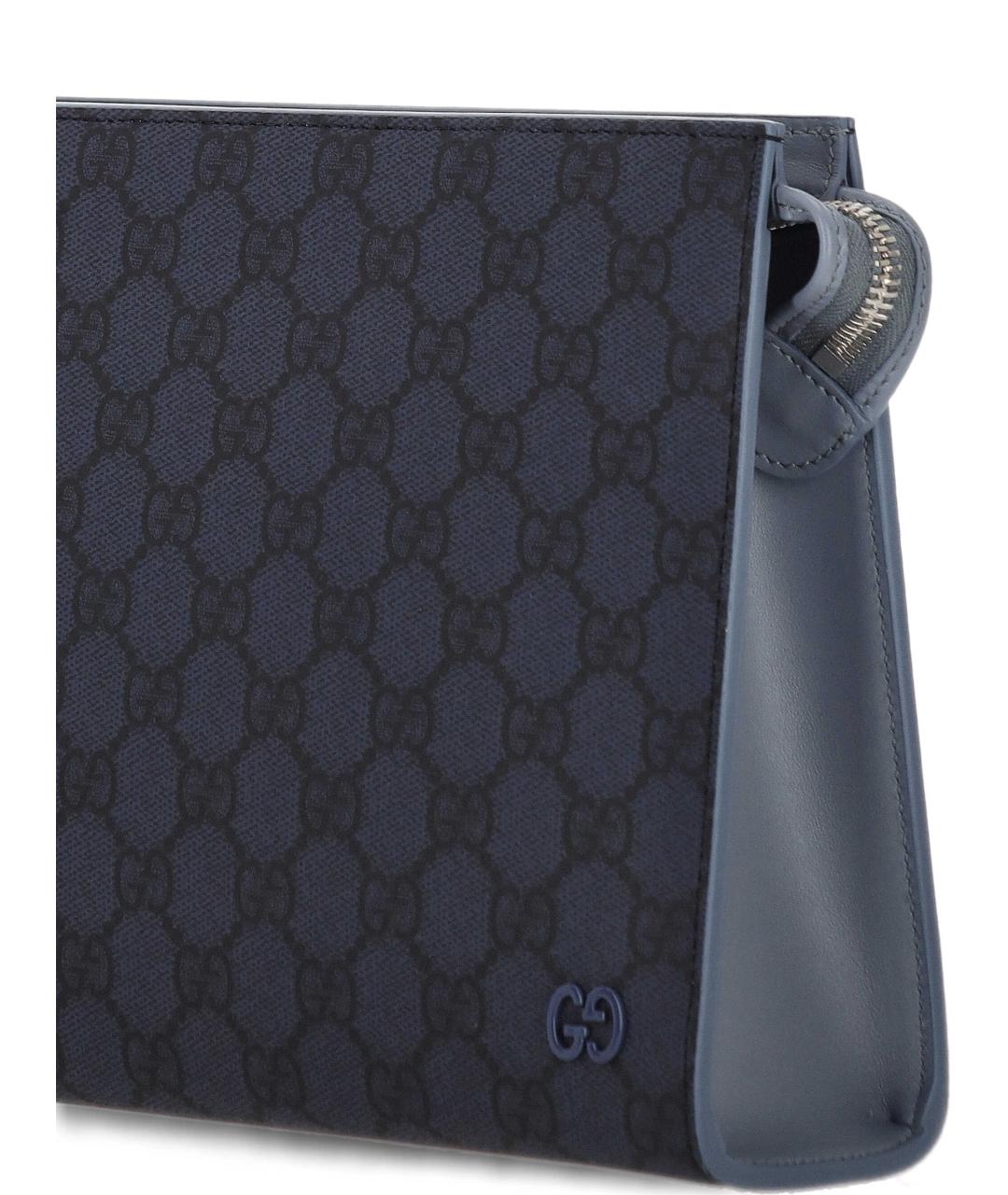GUCCI Синяя барсетка, фото 4