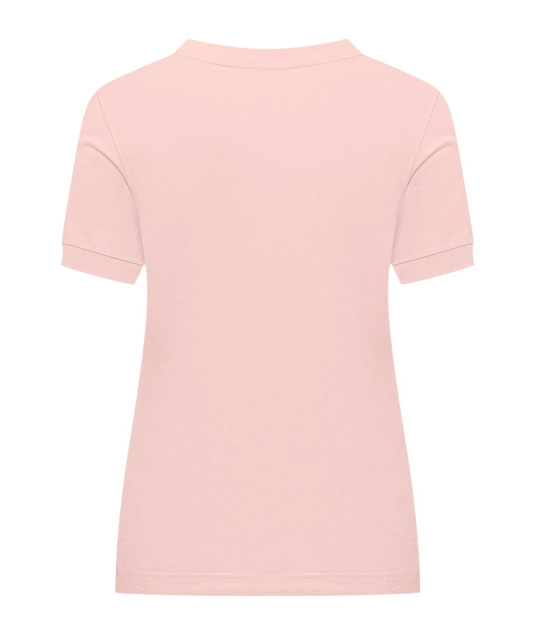 DOLCE&GABBANA Розовая хлопковая футболка, фото 3