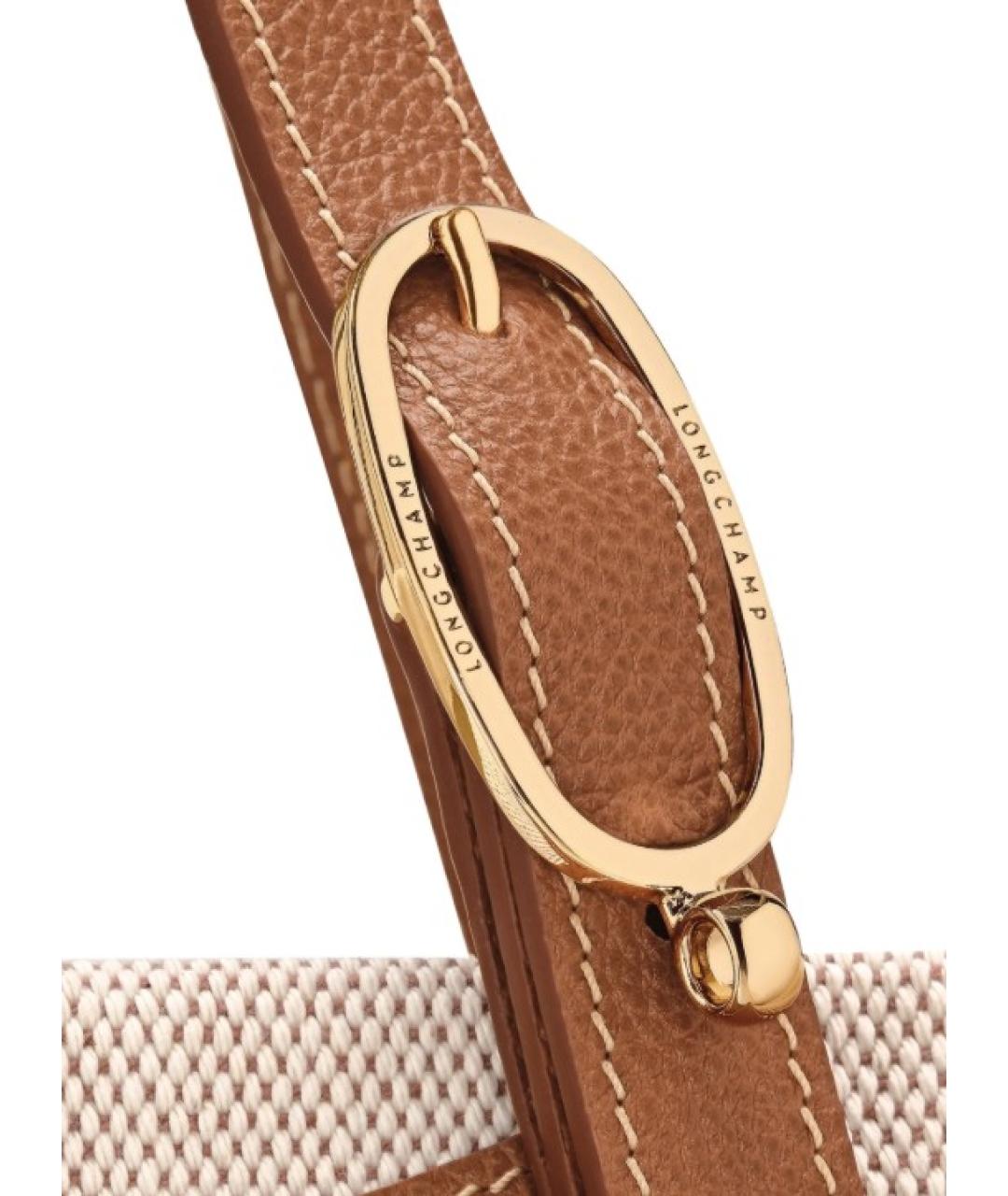 LONGCHAMP Бежевая тканевая сумка тоут, фото 4