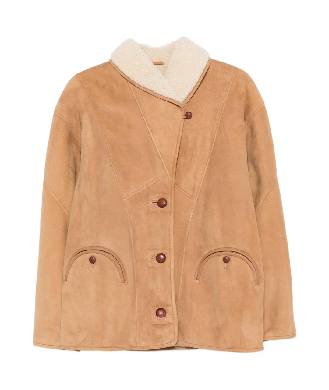 BLAZE MILANO Коричневое кожаное пальто, фото 1