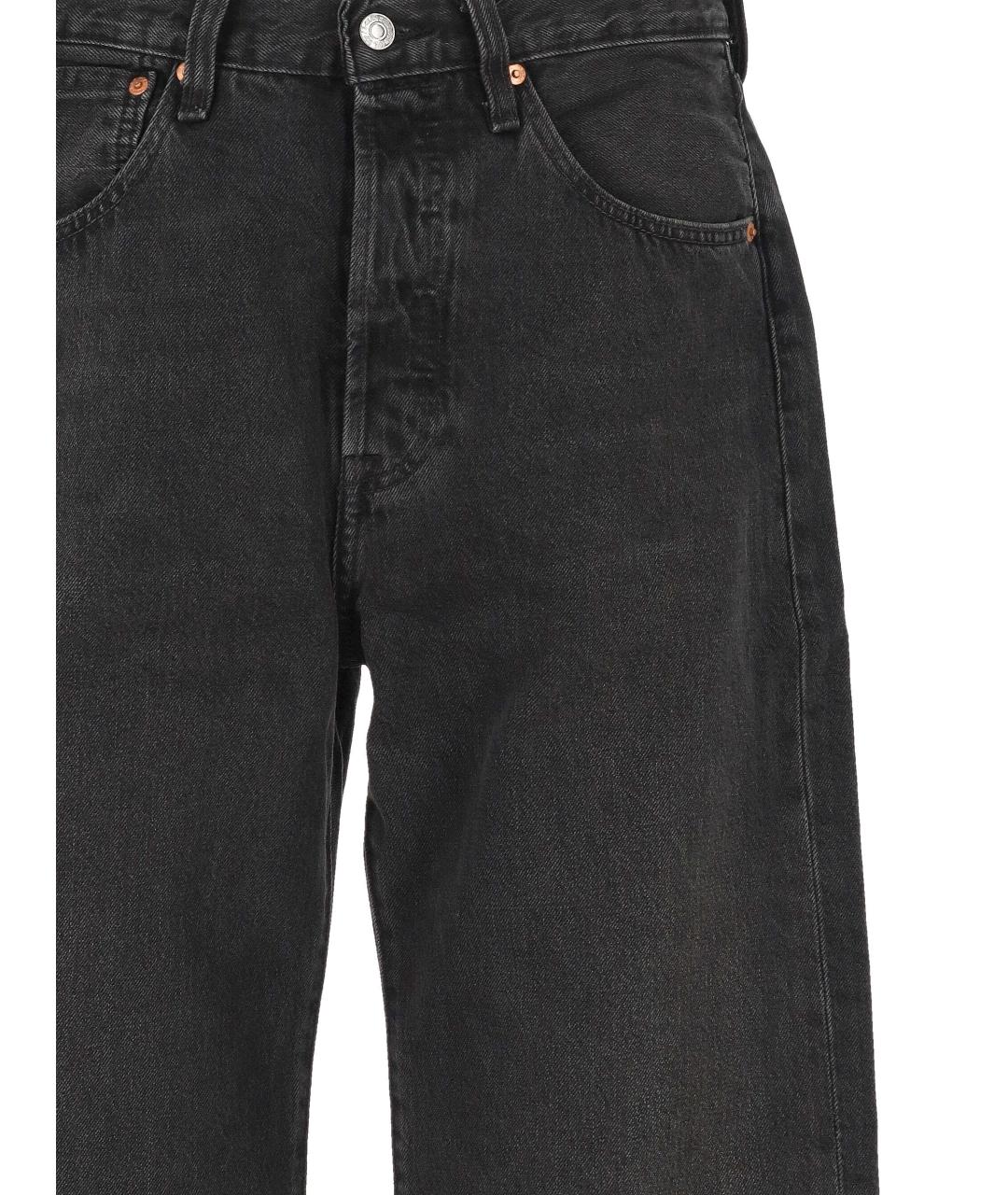 LEVI'S Черные хлопковые прямые джинсы, фото 2