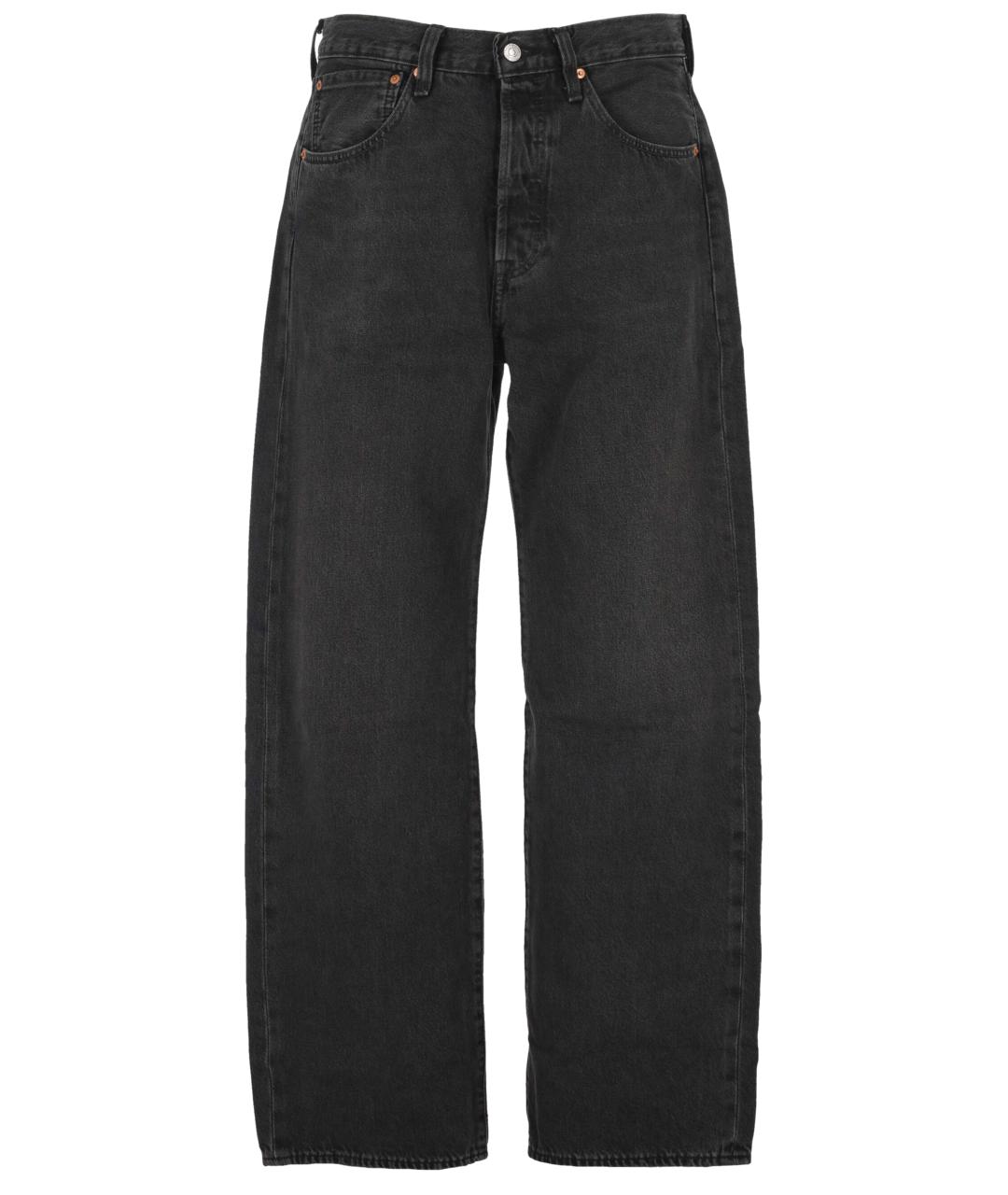 LEVI'S Черные хлопковые прямые джинсы, фото 1