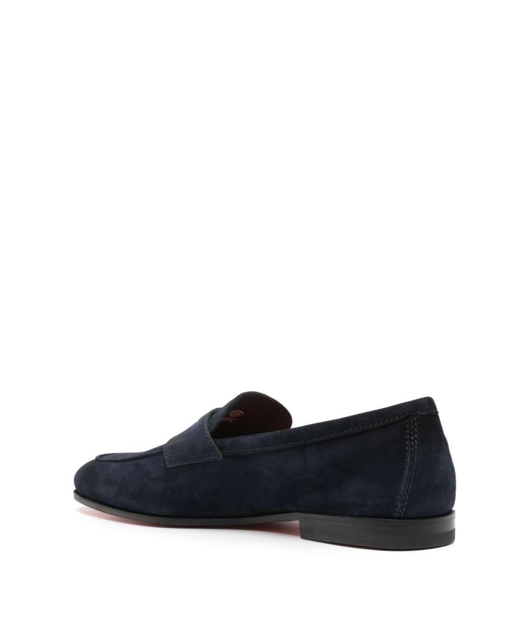 SANTONI Синие замшевые лоферы, фото 3