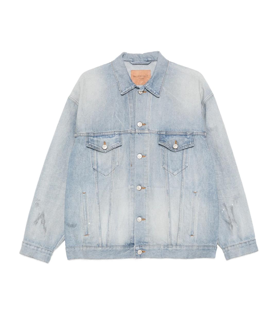 BALENCIAGA Синяя хлопковая куртка, фото 1