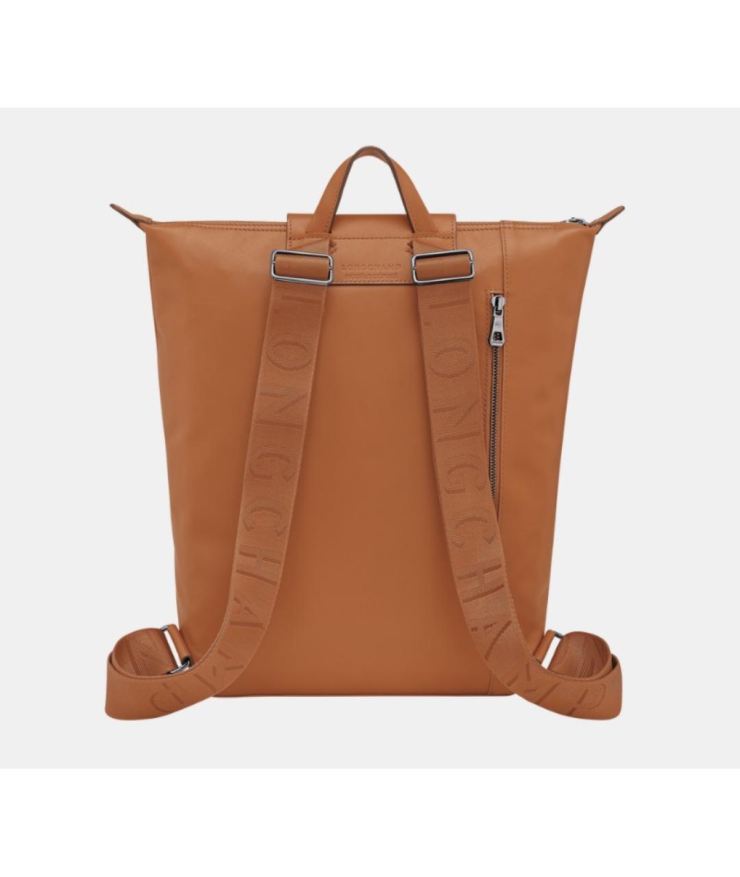 LONGCHAMP Коричневая кожаная сумка тоут, фото 3