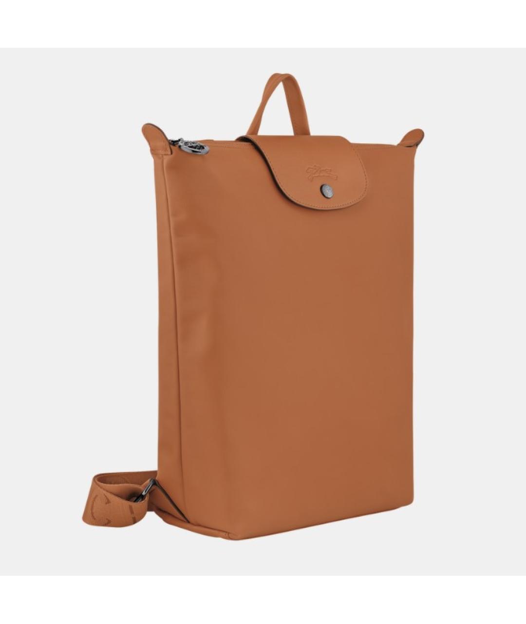 LONGCHAMP Коричневая кожаная сумка тоут, фото 2