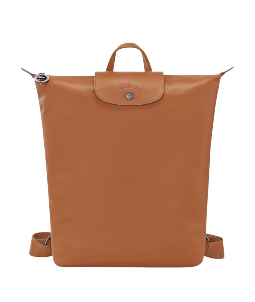 LONGCHAMP Коричневая кожаная сумка тоут, фото 1