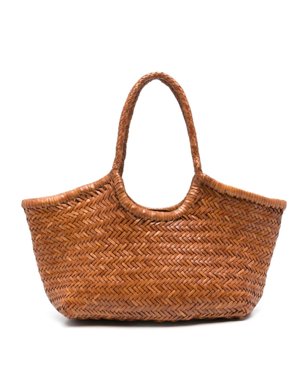 Dragon Diffusion Коричневая пелетеная сумка тоут, фото 1