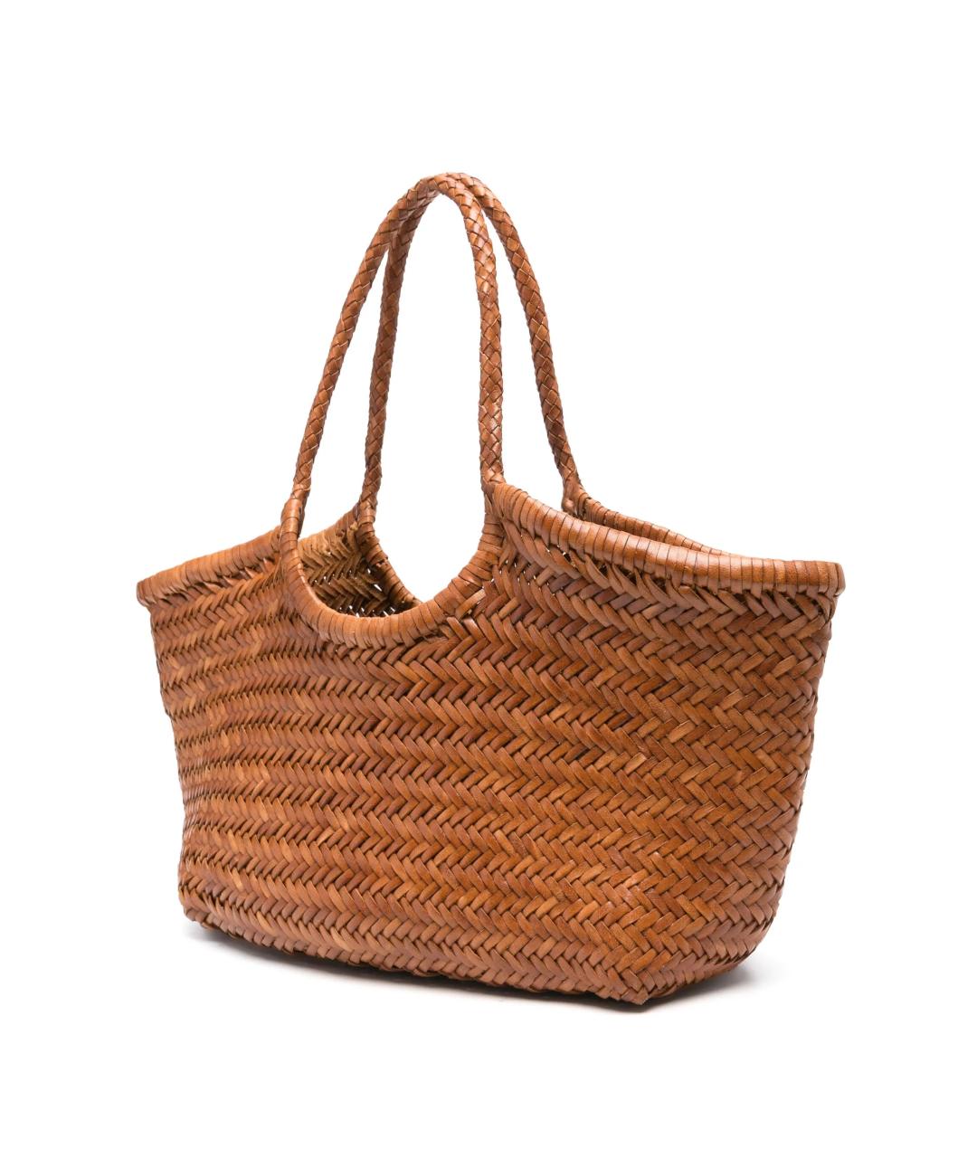 Dragon Diffusion Коричневая пелетеная сумка тоут, фото 2