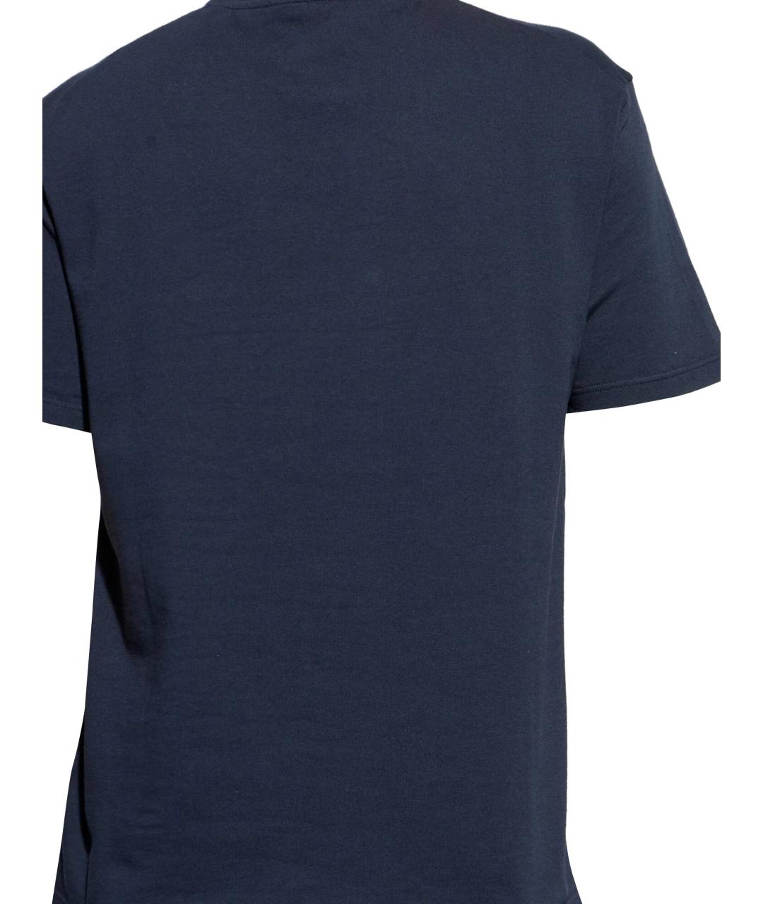 JIL SANDER Синяя хлопковая футболка, фото 3