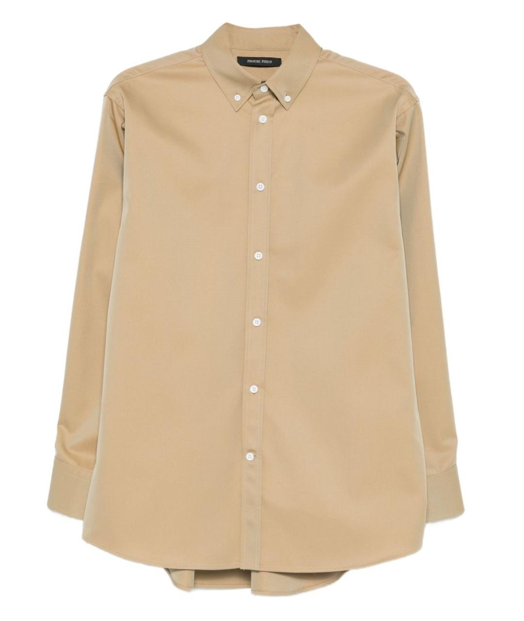 PHOEBE PHILO Бежевая хлопковая рубашка, фото 1