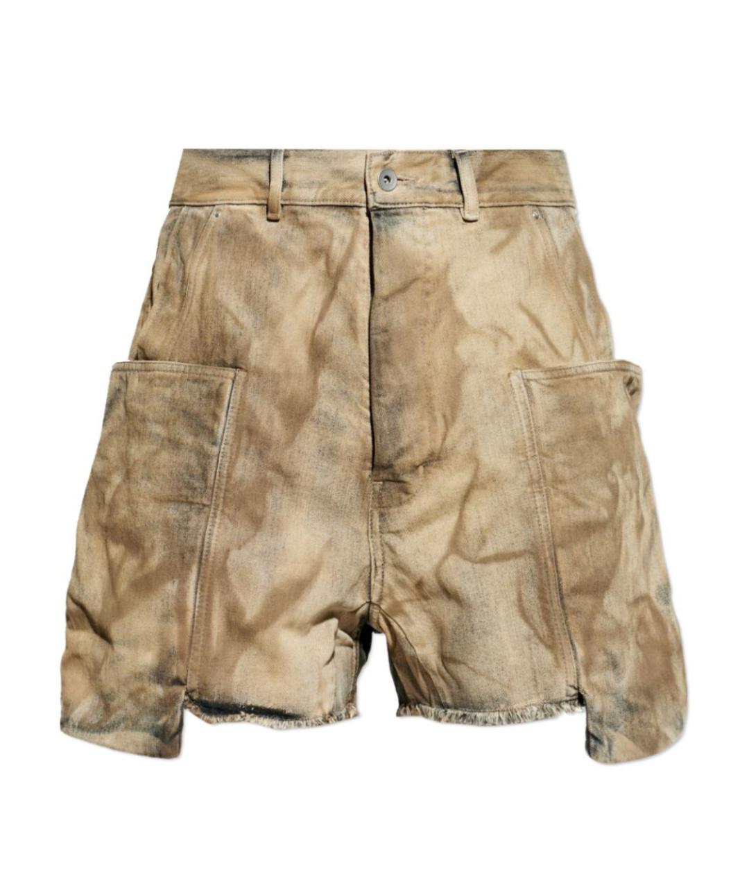 RICK OWENS DRKSHDW Бежевые хлопковые шорты, фото 1