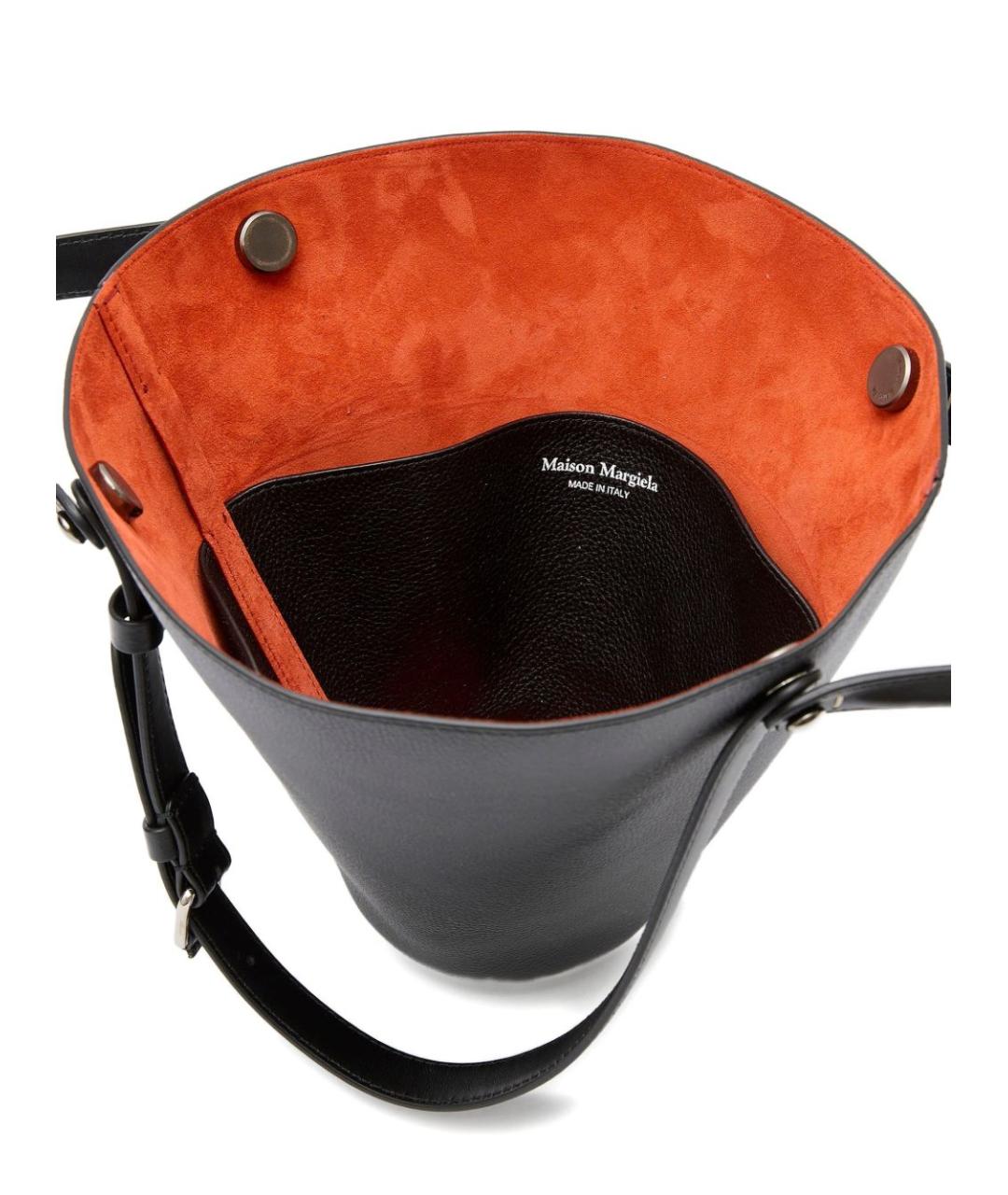 MAISON MARGIELA Черная кожаная сумка тоут, фото 5