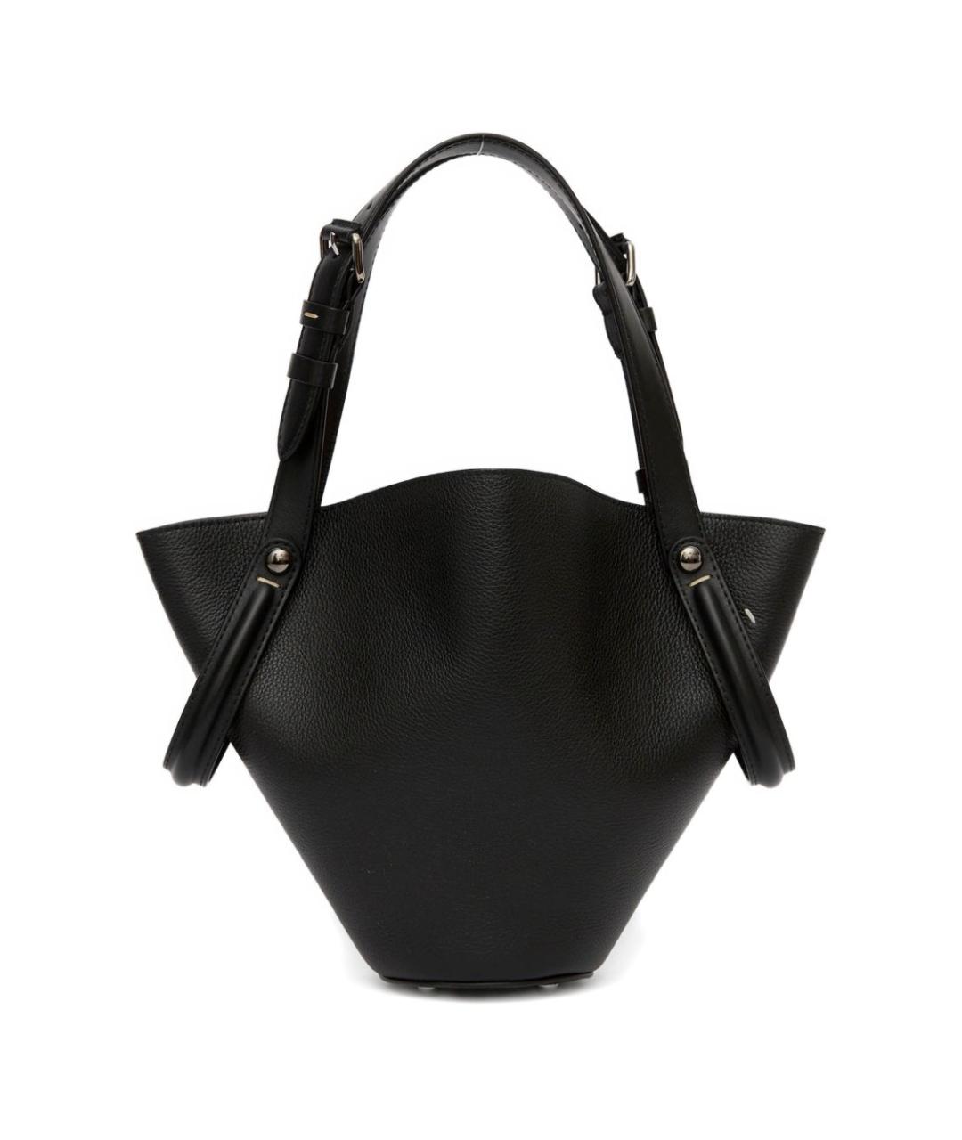 MAISON MARGIELA Черная кожаная сумка тоут, фото 3