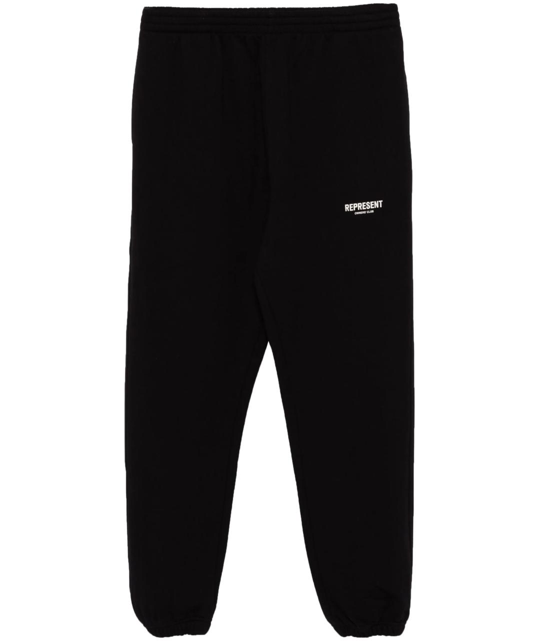 REPRESENT Черные хлопковые повседневные брюки, фото 1