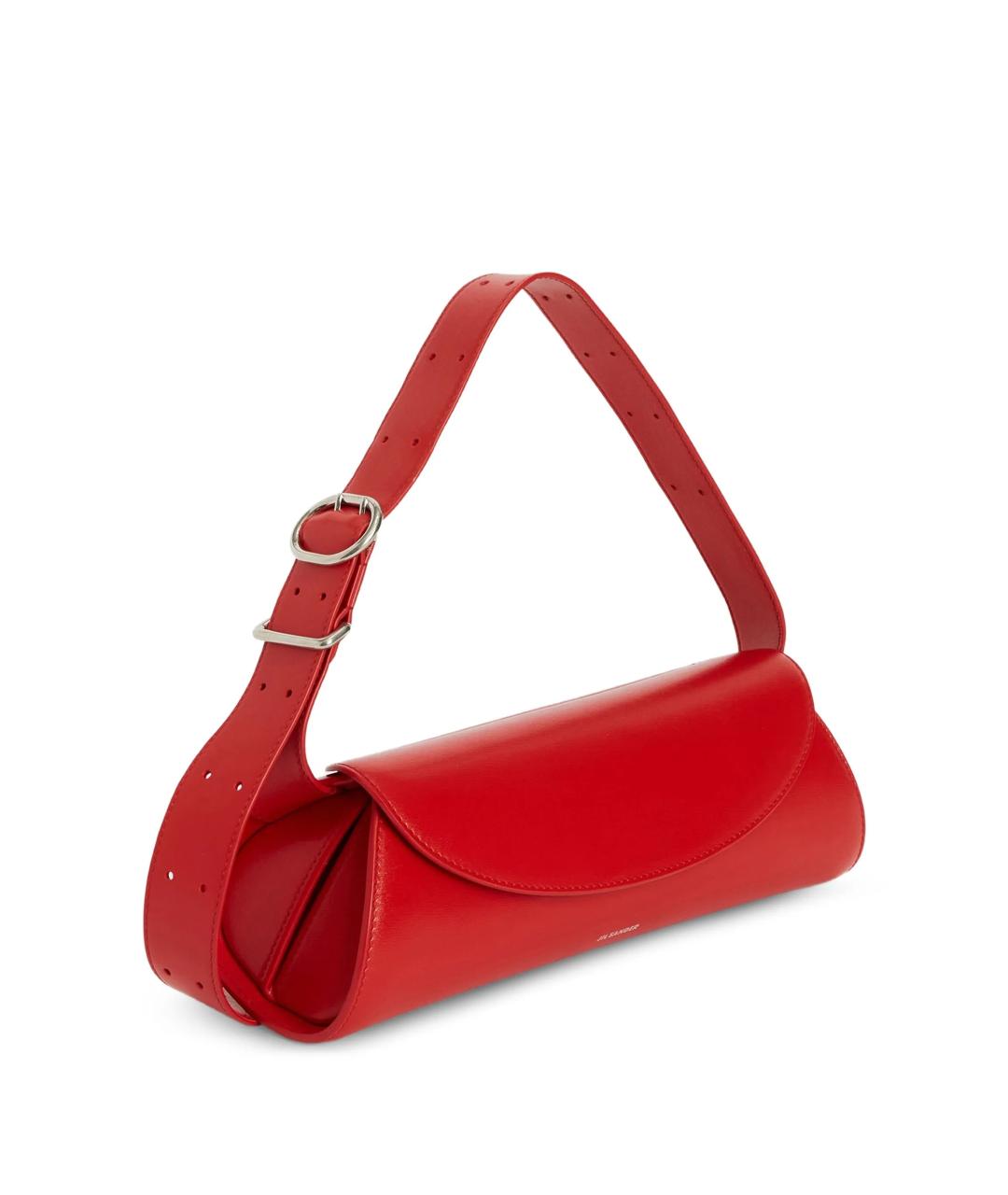JIL SANDER Красная кожаная сумка через плечо, фото 2