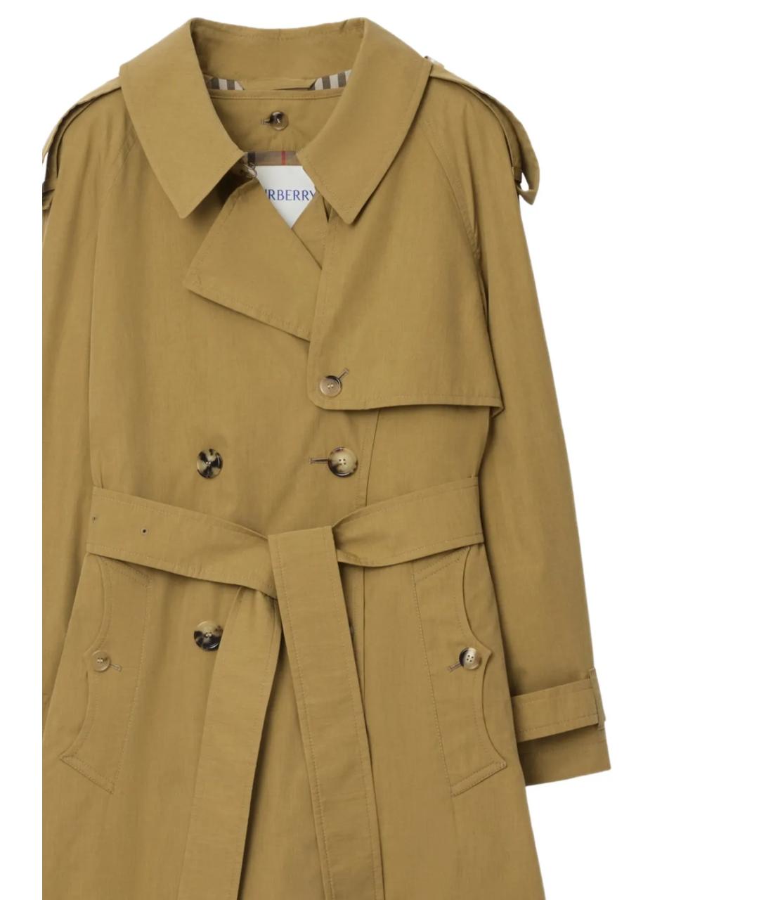 BURBERRY Коричневый полиэстеровый тренч/плащ, фото 2