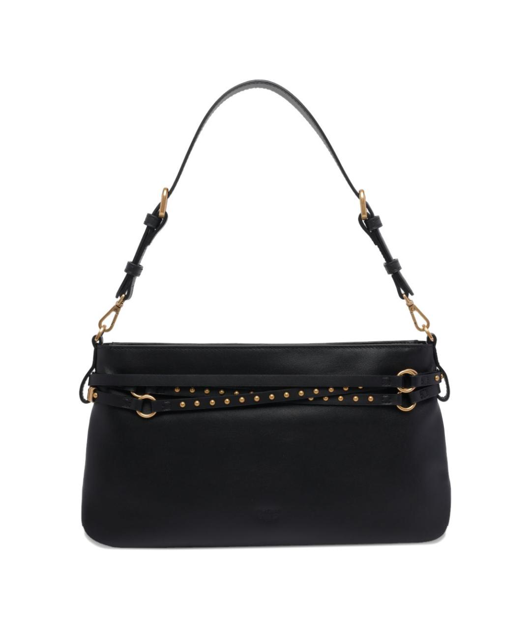 PINKO Черная кожаная сумка через плечо, фото 3