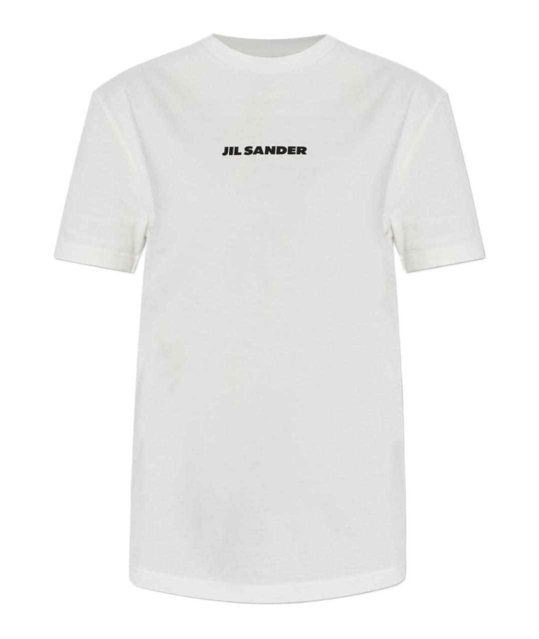 JIL SANDER Белая хлопковая футболка, фото 1