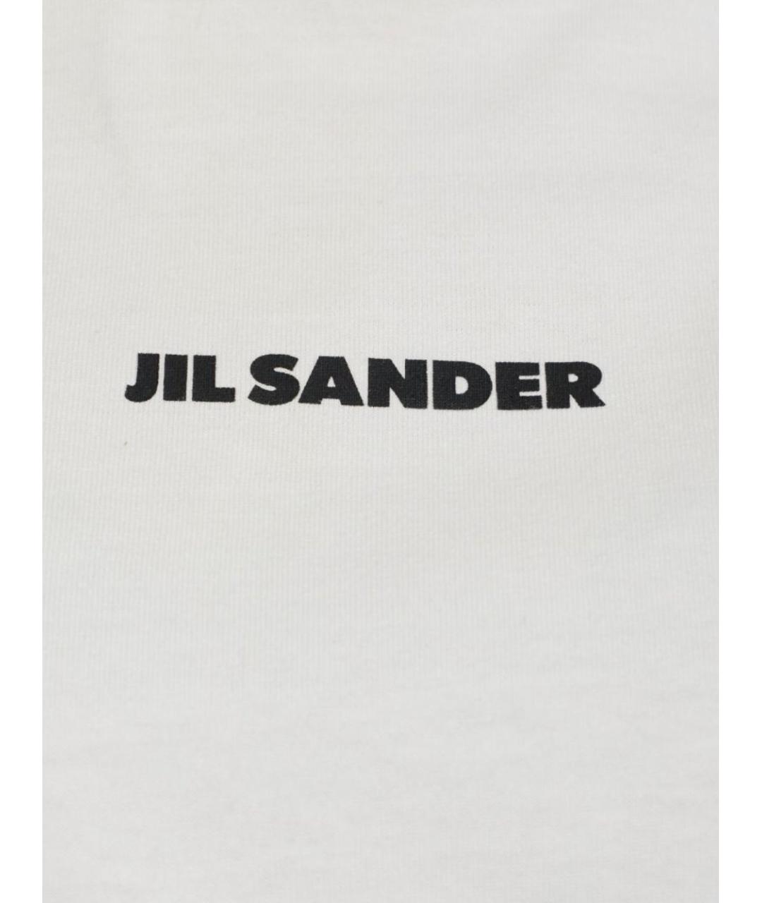 JIL SANDER Белая хлопковая футболка, фото 2