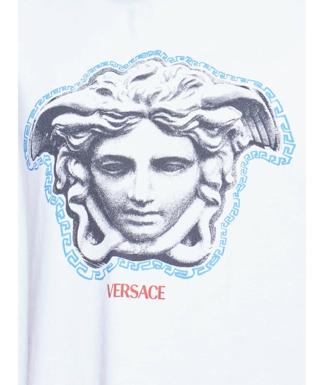VERSACE Белая хлопковая футболка, фото 2