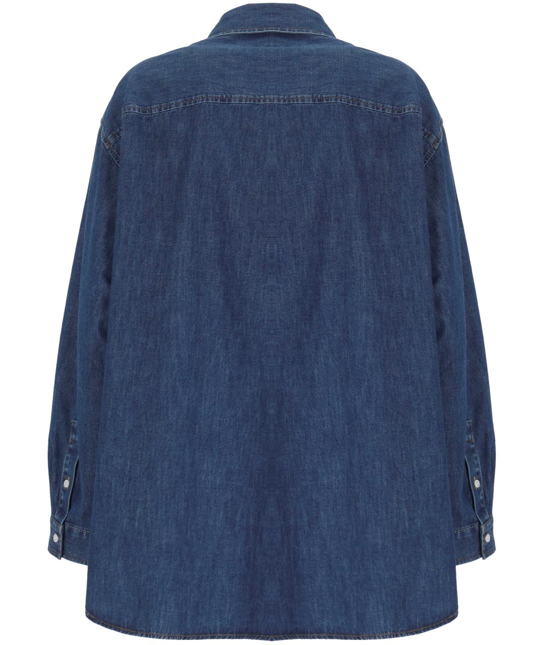 VALENTINO Синяя хлопковая рубашка, фото 3