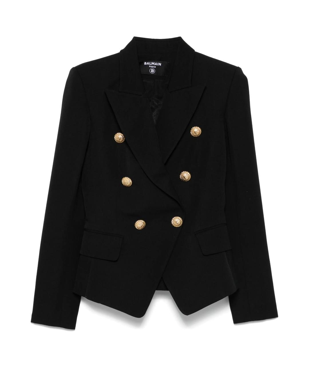 BALMAIN Черный шерстяной жакет/пиджак, фото 1