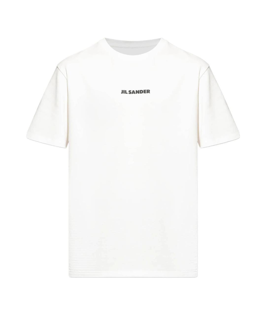 JIL SANDER Белая хлопковая футболка, фото 1