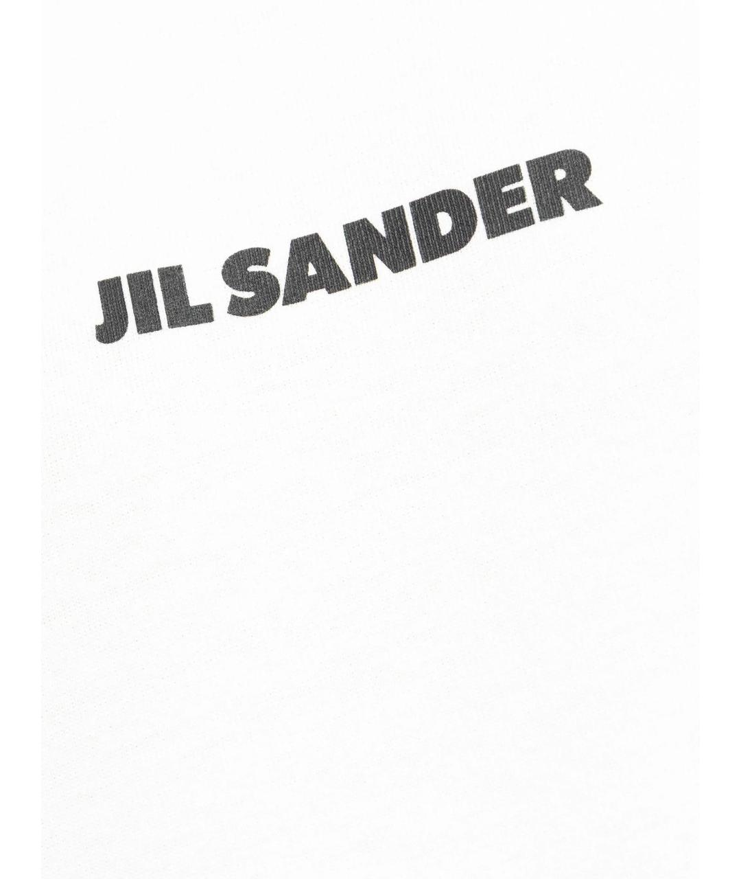 JIL SANDER Белая хлопковая футболка, фото 2