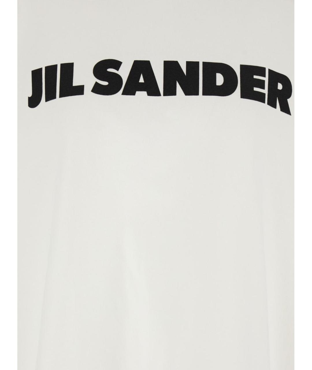 JIL SANDER Белая хлопковая футболка, фото 2