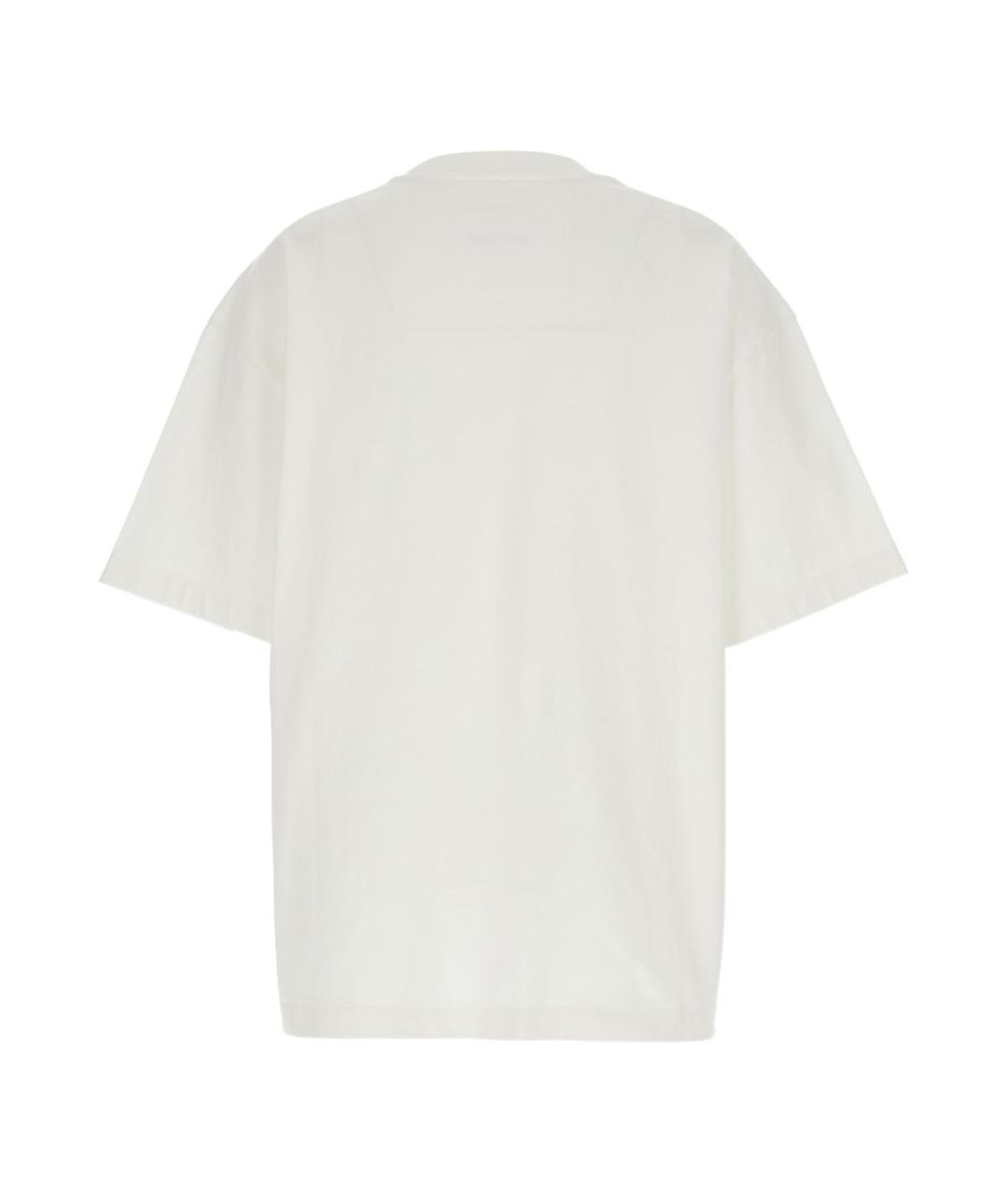 JIL SANDER Белая хлопковая футболка, фото 3